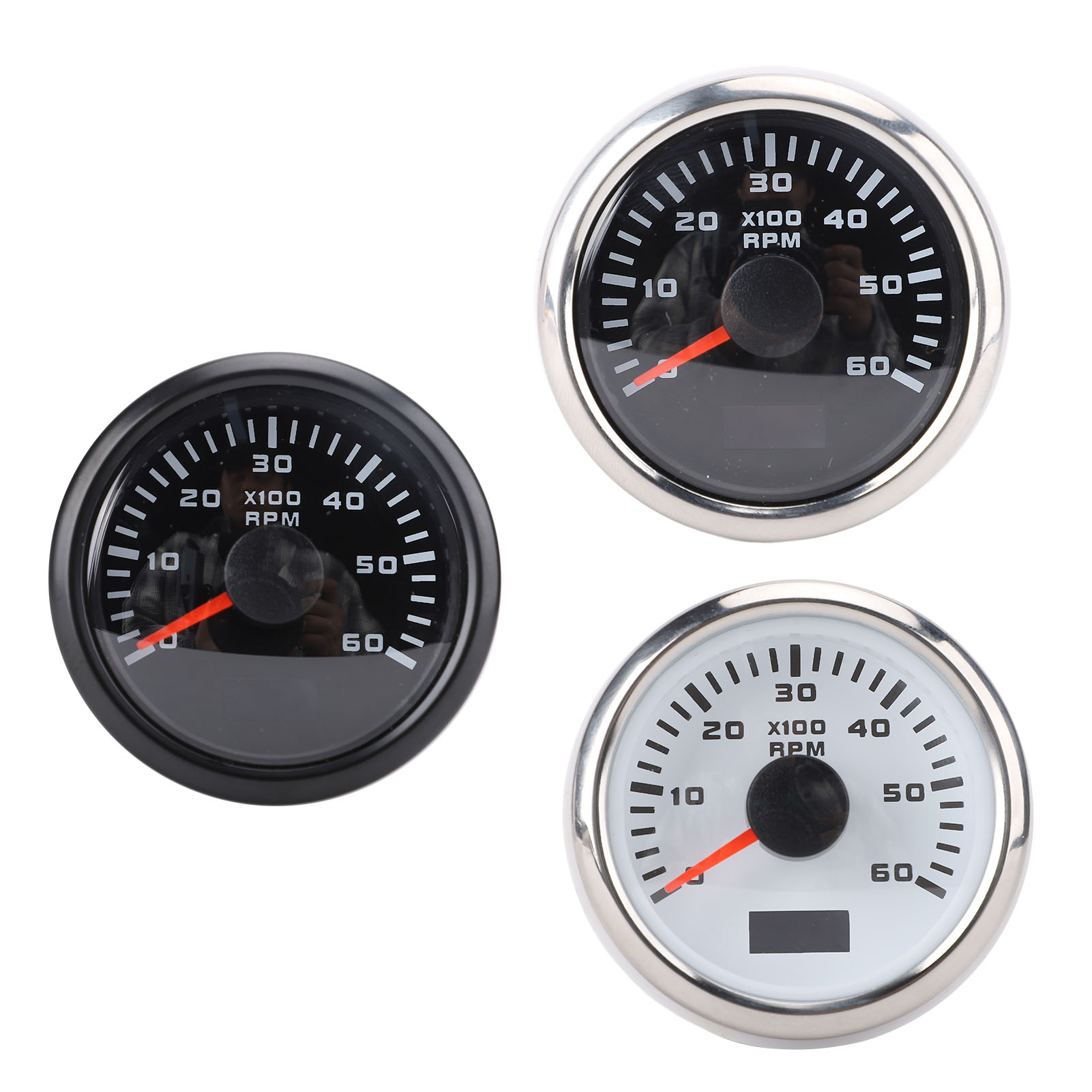 Marine Test Kit - 52mm 2-calowy samochodowy tachometr 6000RPM z