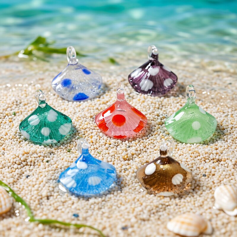 Marine Aquarium Mini - Kolorowe Mini Muszelki Szklane Zawieszki Urocze