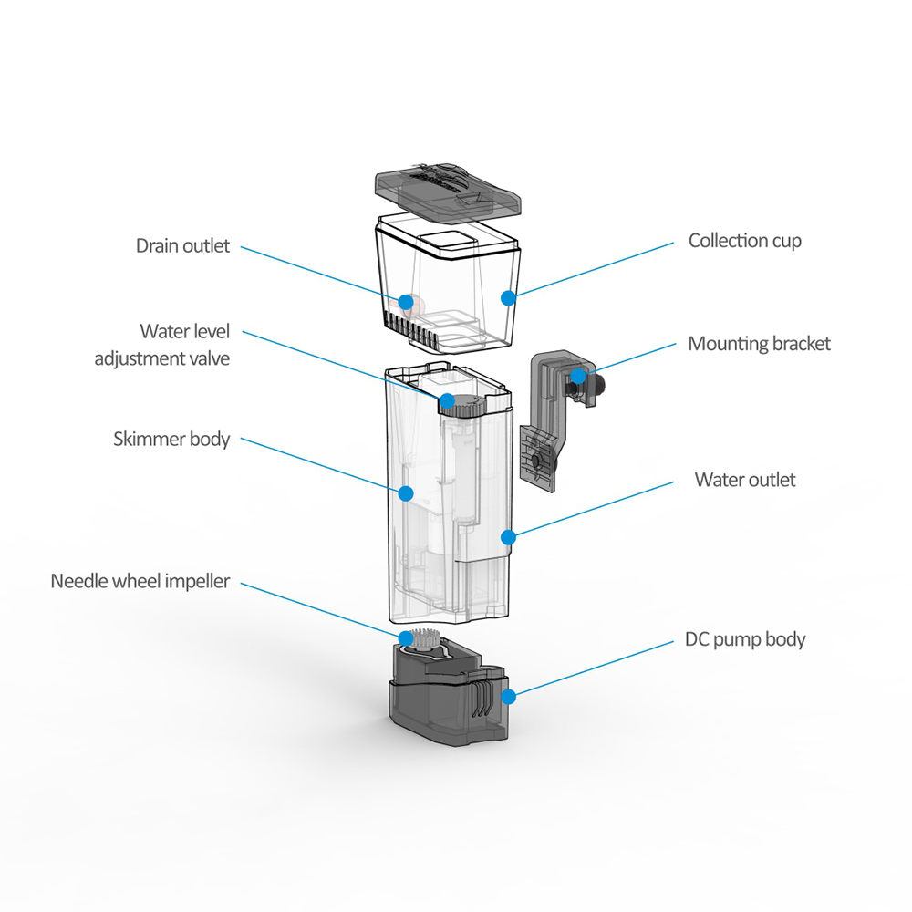 Wewnętrzny Nano Skimmer Mini Q – Protein Skimmer Hang On recenzja i cena