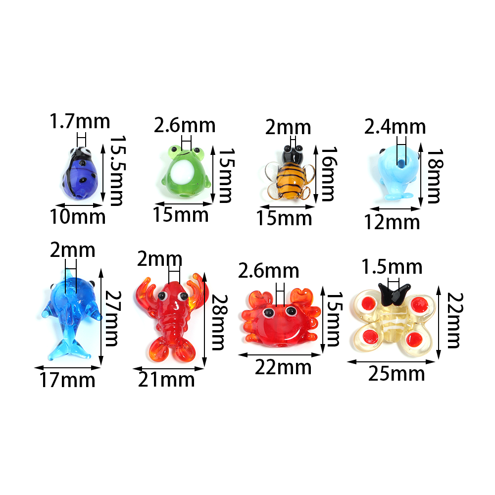 2Pcs Szklany wisiorek Zwierzęt – Marine Aquarium Mini recenzja i cena