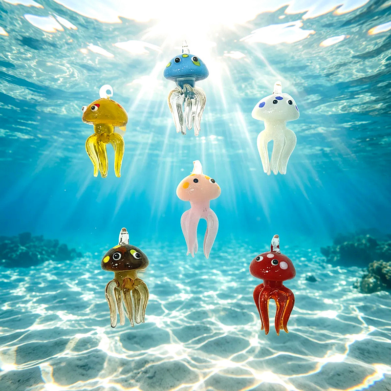 szklana kolorowa mini meduza w – Marine Aquarium Mini recenzja i cena