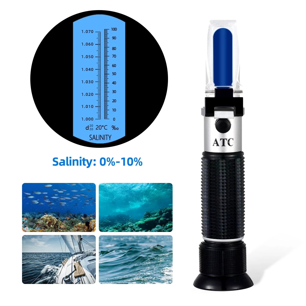 Refraktometr zasolenia 0-10% 1 – Aquarium Marine Salt recenzja i cena